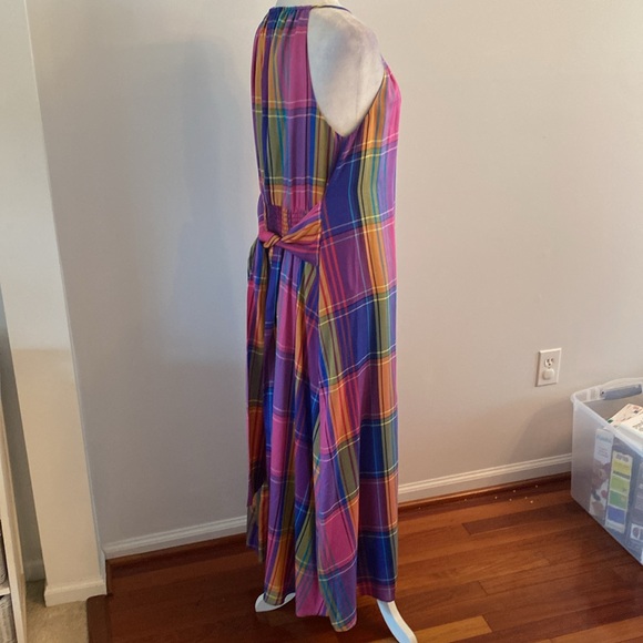 Ann Taylor size 12 colorful maxi dress lined - Picture 3 of 10